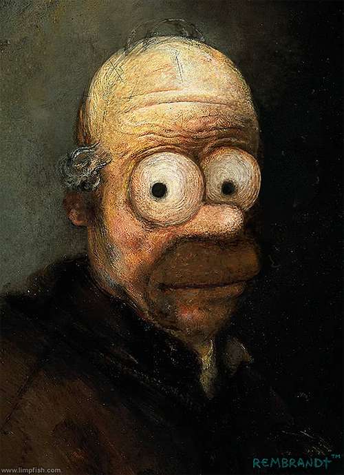 David Barton - Homer Simpson Rembrandt