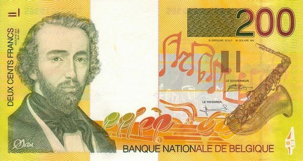Банкнота с портретом Адольфа Сакса