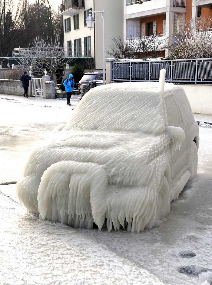 Машины и мороз